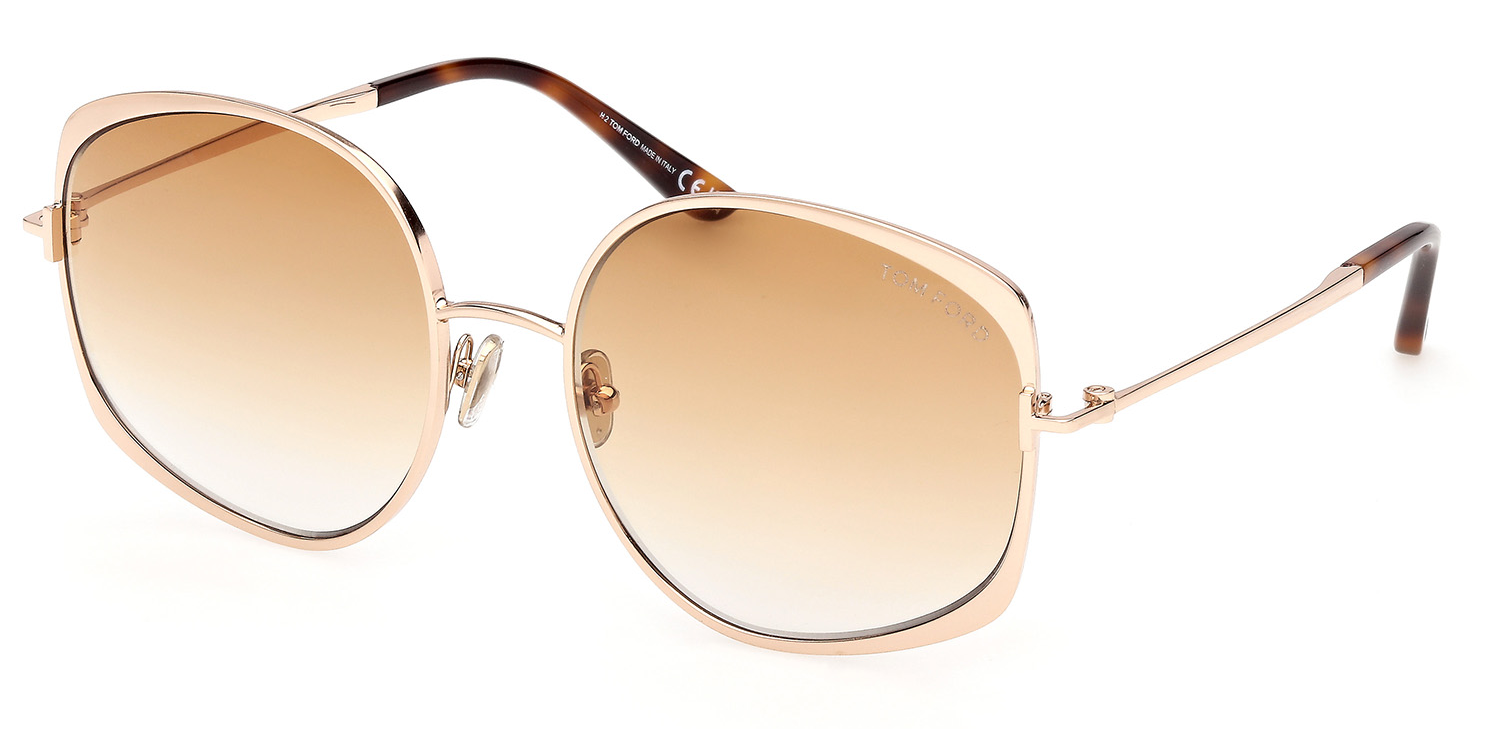 Color_28F - Shiny Rose Gold - Shiny Rose Gold / Brown Gradient