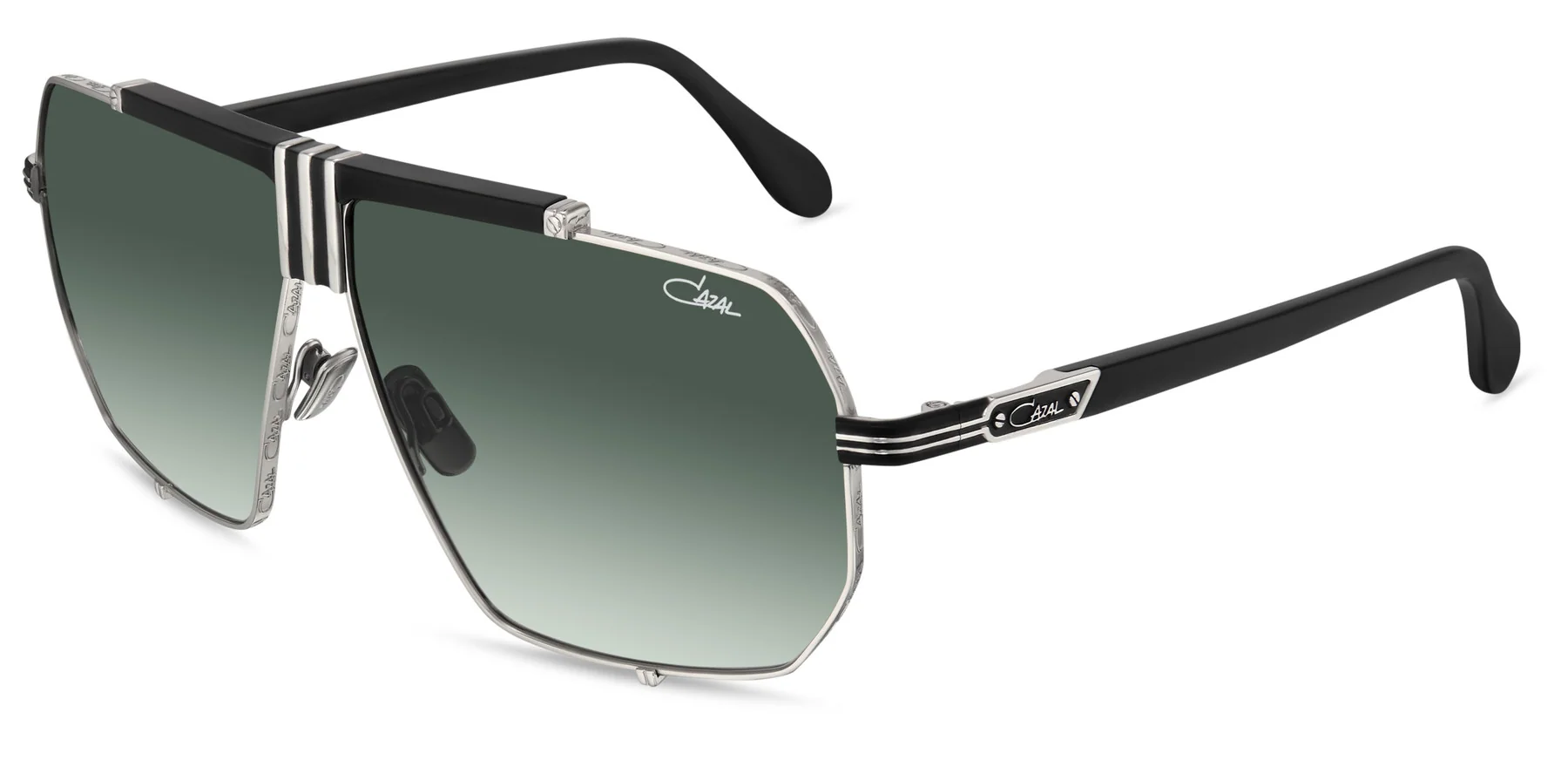 Color_002 - Black - Silver Mat / Green Gradient AR Coated