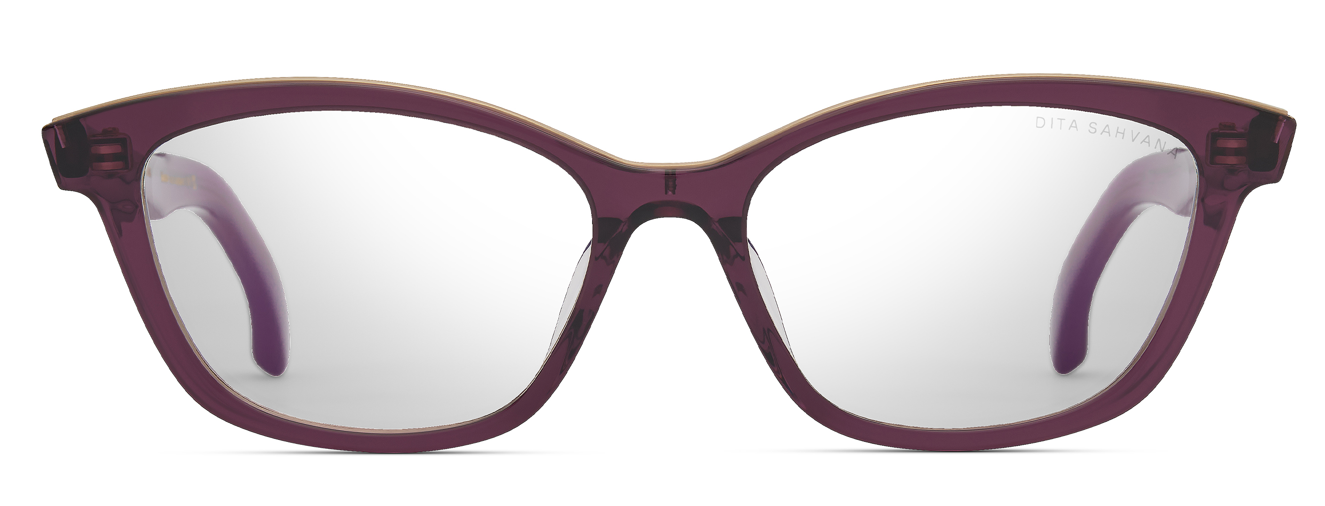 Color_DTX481-A-03 - Purple Glass - Brushed White Gold / Clear
