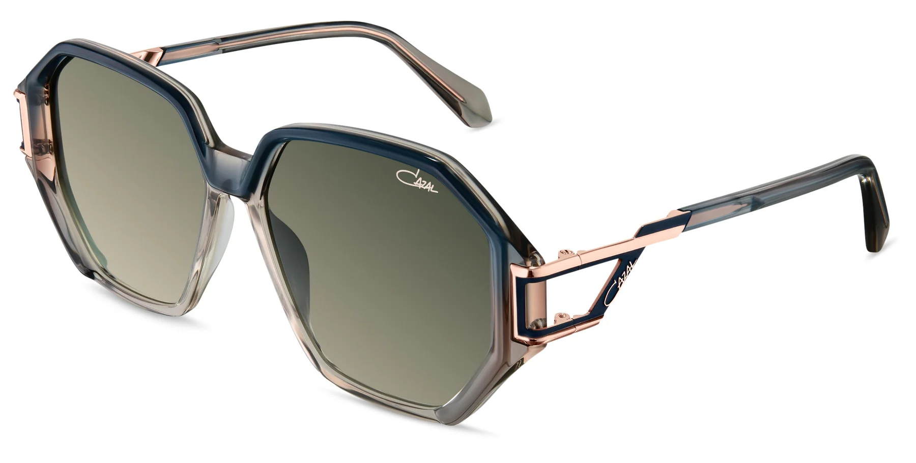 Color_003 - Smoke Blue - Rose Gold / Green Gradient AR Coated