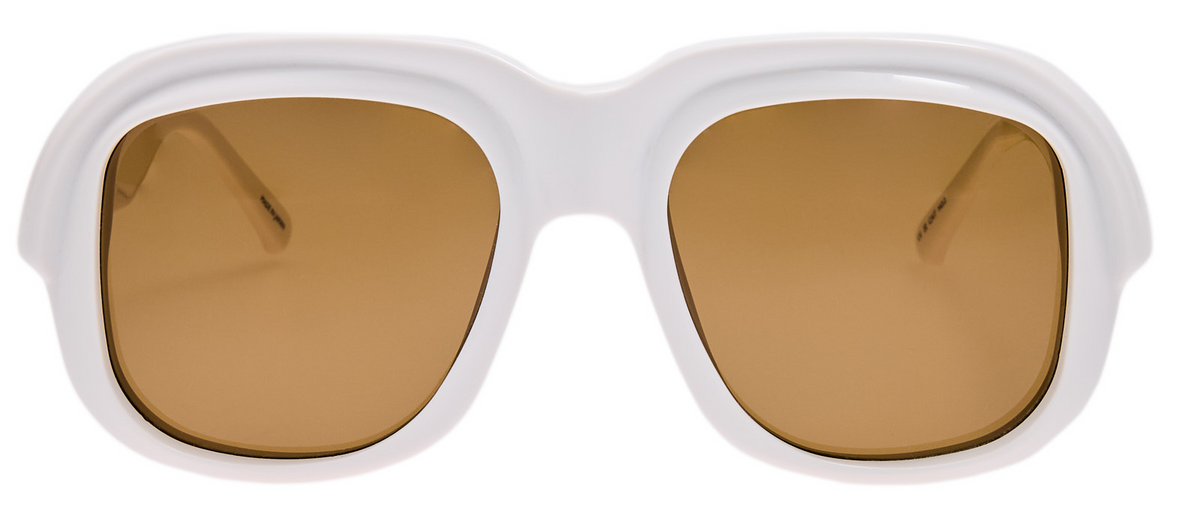 Color_DVN217C2SUN - Dries Van Noten 217 Oversized Sunglasses in White and Brown