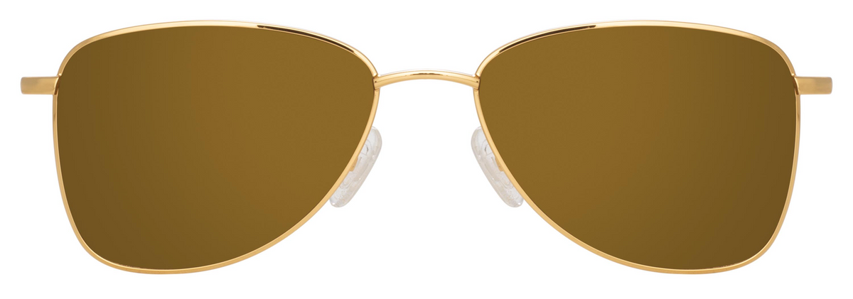 Color_DVN197C4SUN - Dries Van Noten 197 Aviator Sunglasses in Yellow Gold and Bronze Mirror