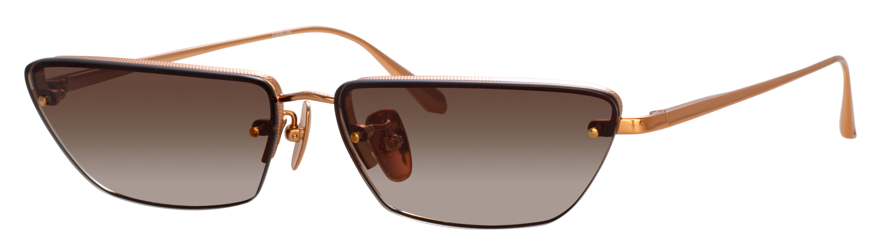 Color_LFL1513C3SUN - Cleo Cat Eye Sunglasses in Rose Gold and Mocha Grad