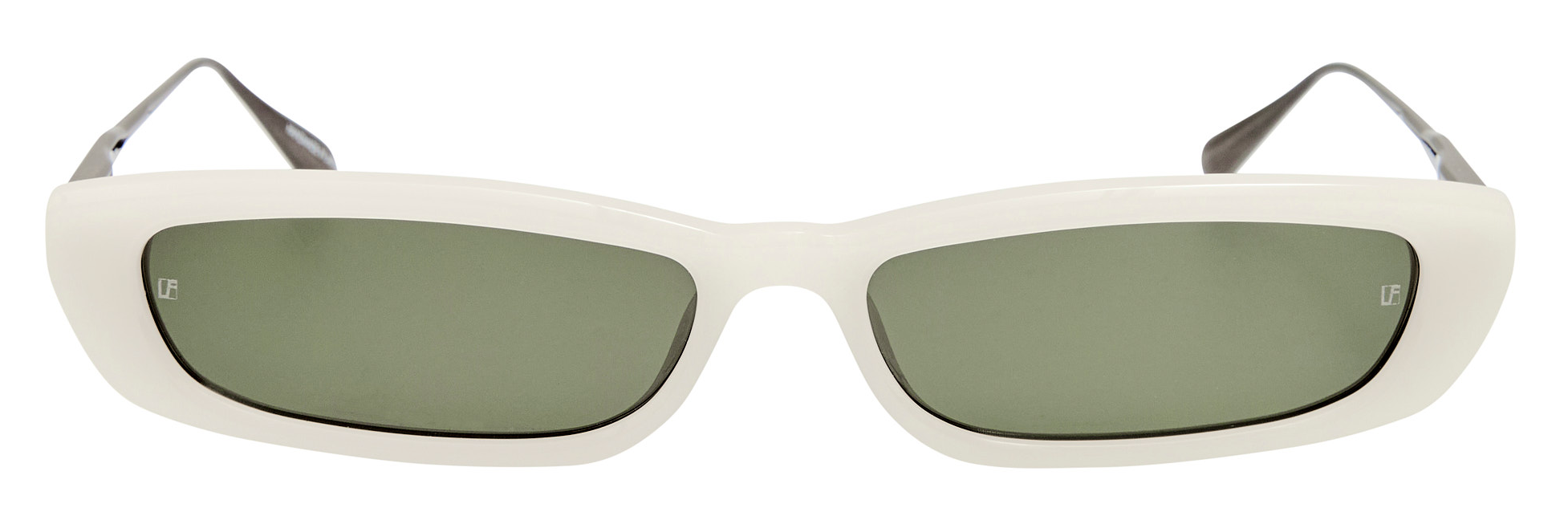 Color_LFL1664C3SUN - Darya Rectagunlar Sunglasses in White and Grey