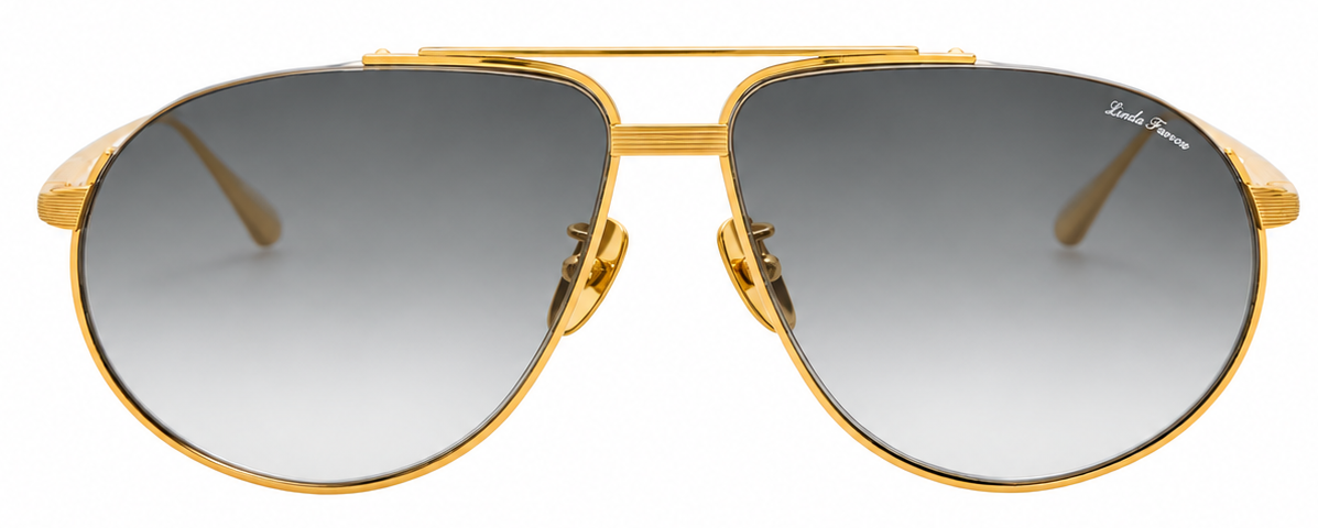 Color_LFL1752C1SUN - Stevie Aviator Sunglasses in Yellow Gold and Grey Grad