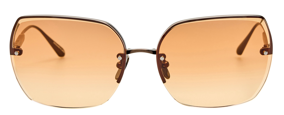 Color_LFL1779C3SUN - Ada Angular Sunglasses in Matt Nickel and Orange Grad