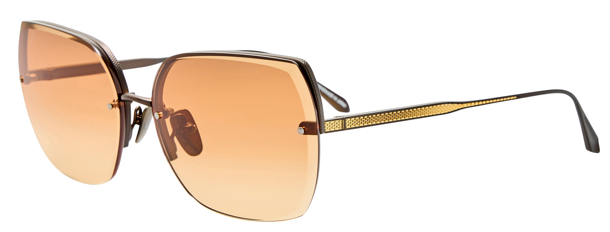 Color_LFL1779C3SUN - Ada Angular Sunglasses in Matt Nickel and Orange Grad