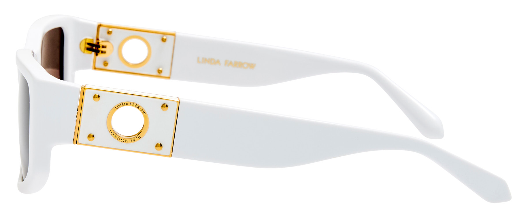 Color_LFL1617C3SUN - Carmela Rectagular Sunglasses in White and Grey LIMITED EDITION