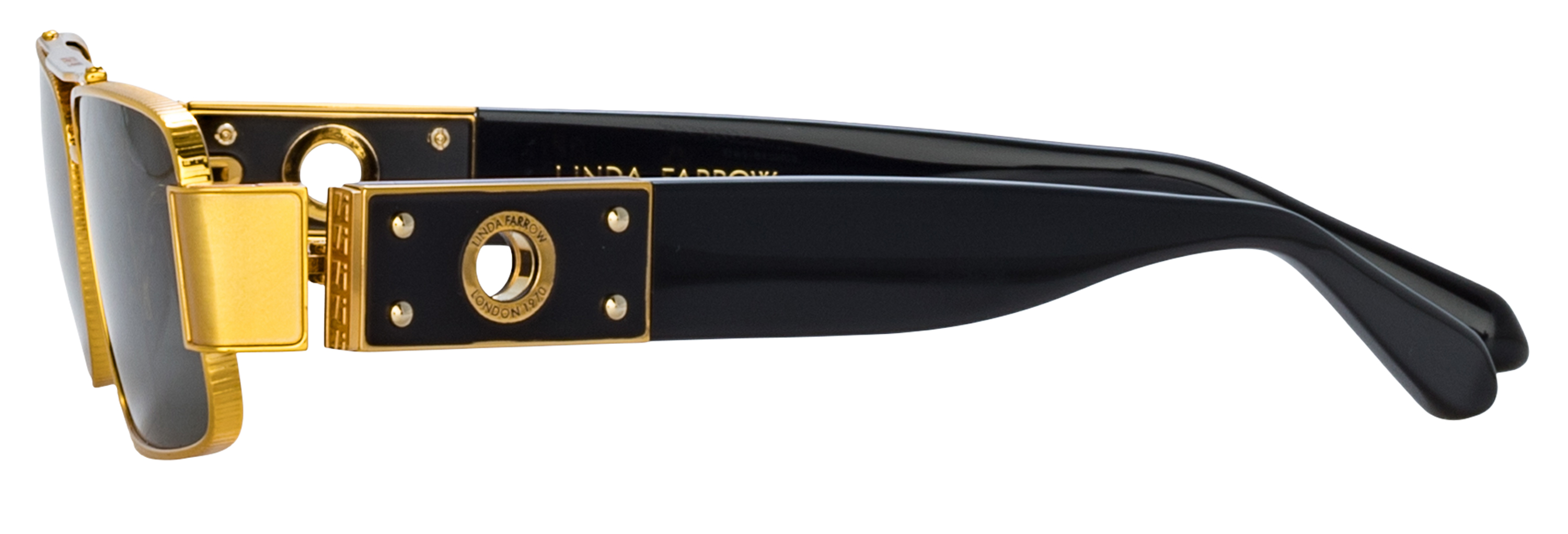 Color_LFL1470C1SUN - Joey Rectangular Sunglasses in Yellow Gold and Grey
