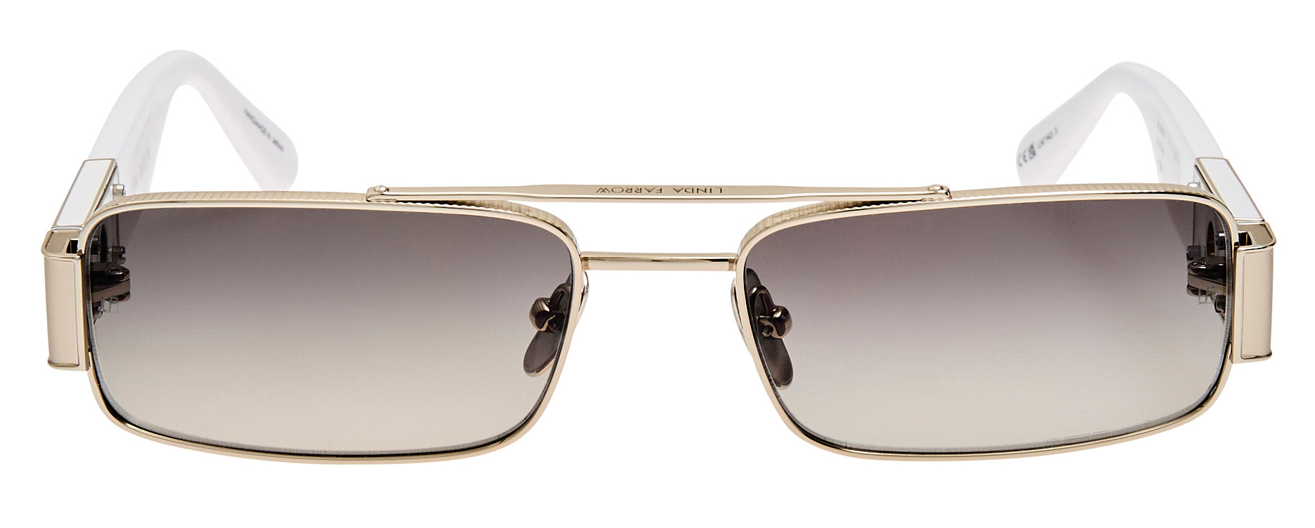 Color_LFL1470C3SUN - Joey Rectangular Sunglasses in White Gold and Grey Grad LIMITED EDITION