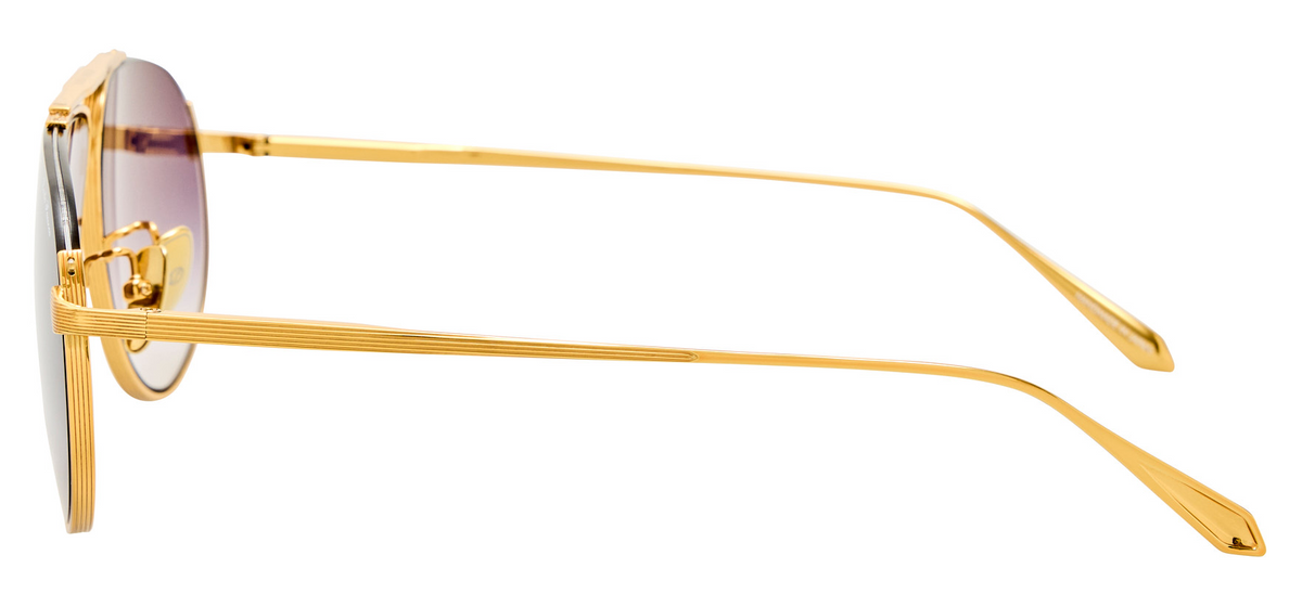 Color_LFL1752C1SUN - Stevie Aviator Sunglasses in Yellow Gold and Grey Grad