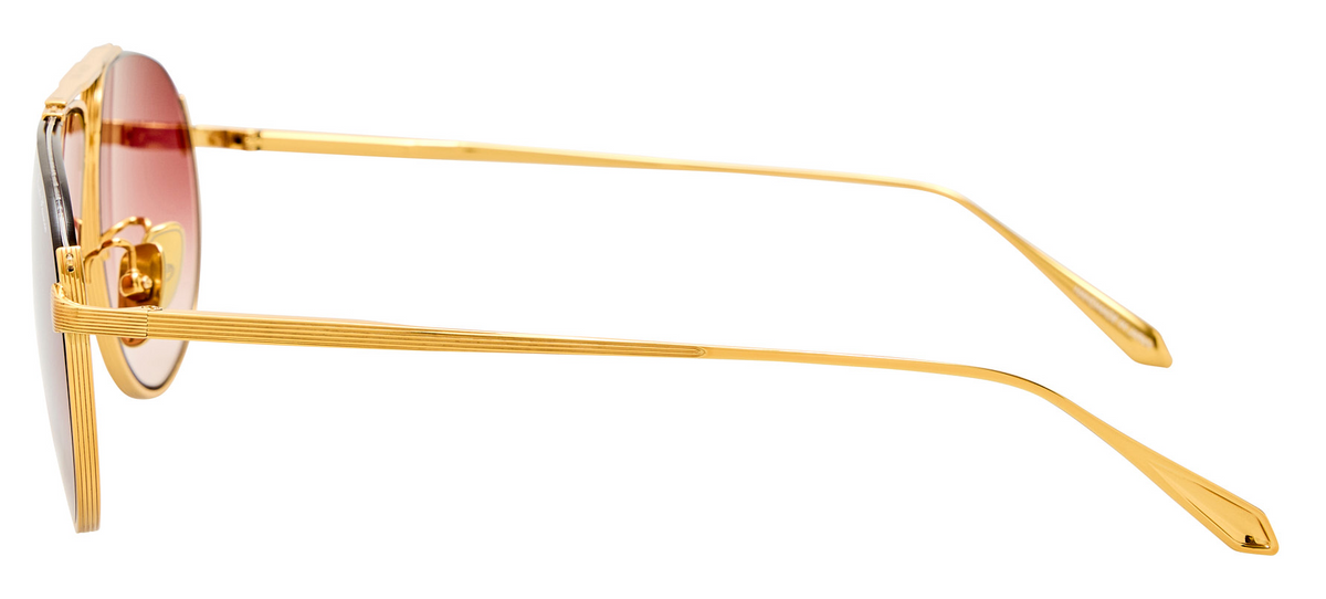 Color_LFL1752C2SUN - Stevie Aviator Sunglasses in Yellow Gold and Red