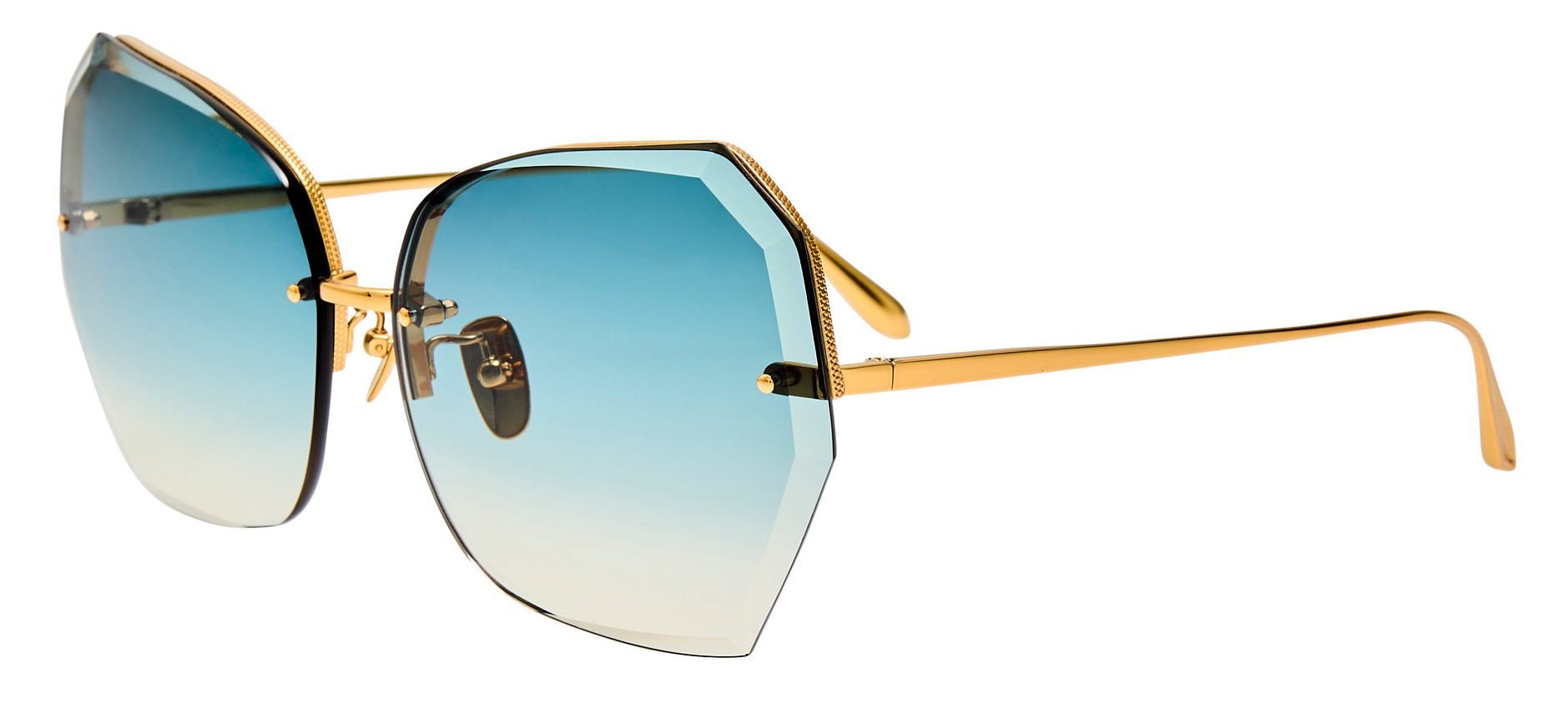 Color_LFL1546C2SUN - Lila Oversized Sunglasses in Yellow Gold and Aqua Grad