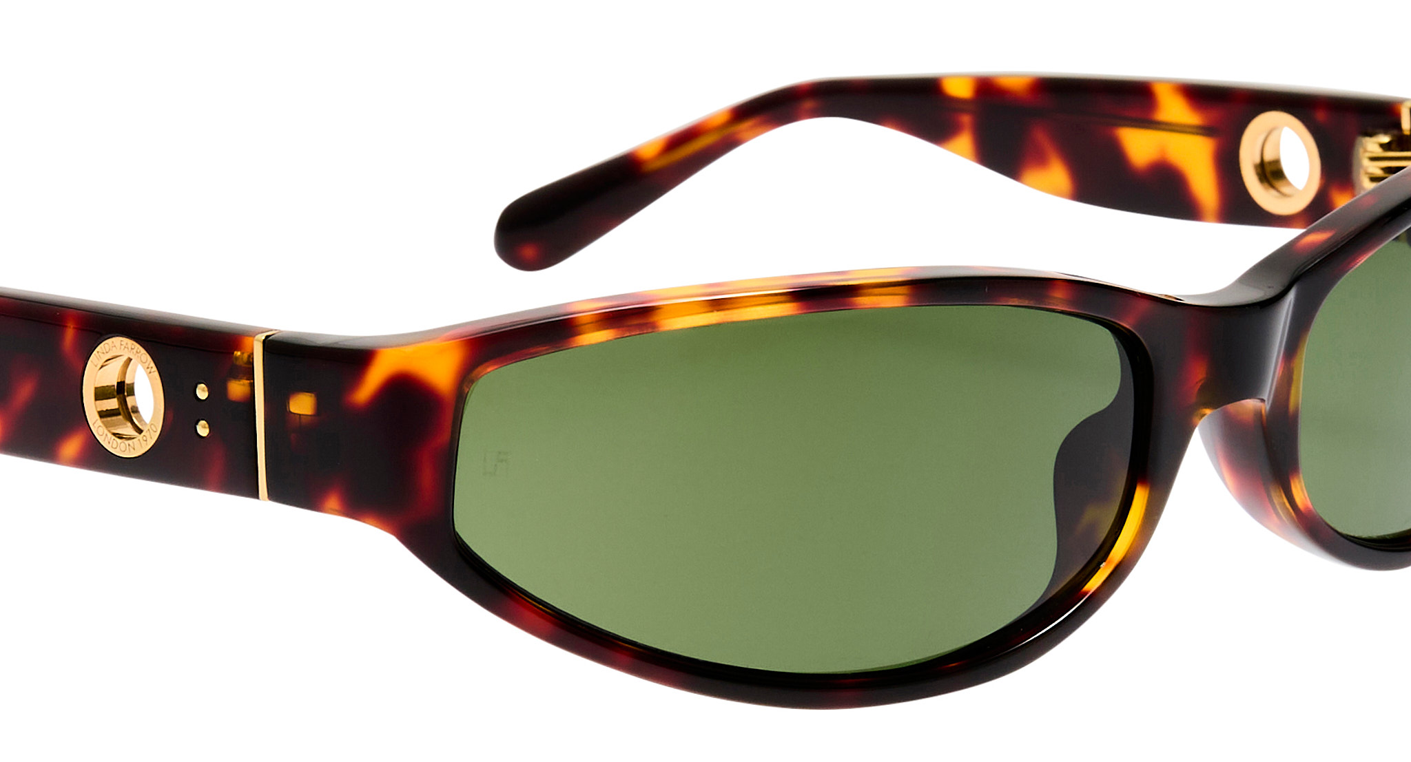 Color_LFL1655C2SUN - Etain Wrap Sunglasses in Tortoise Shell and Deep Green