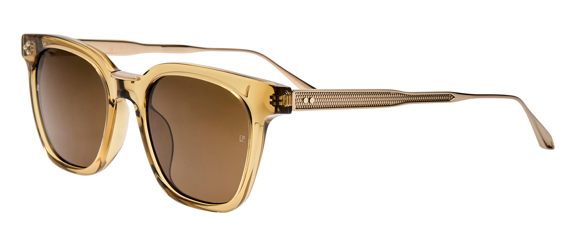Color_LFL1508C6SUN - Evans D-Frame Sunglasses in Khaki and Khaki