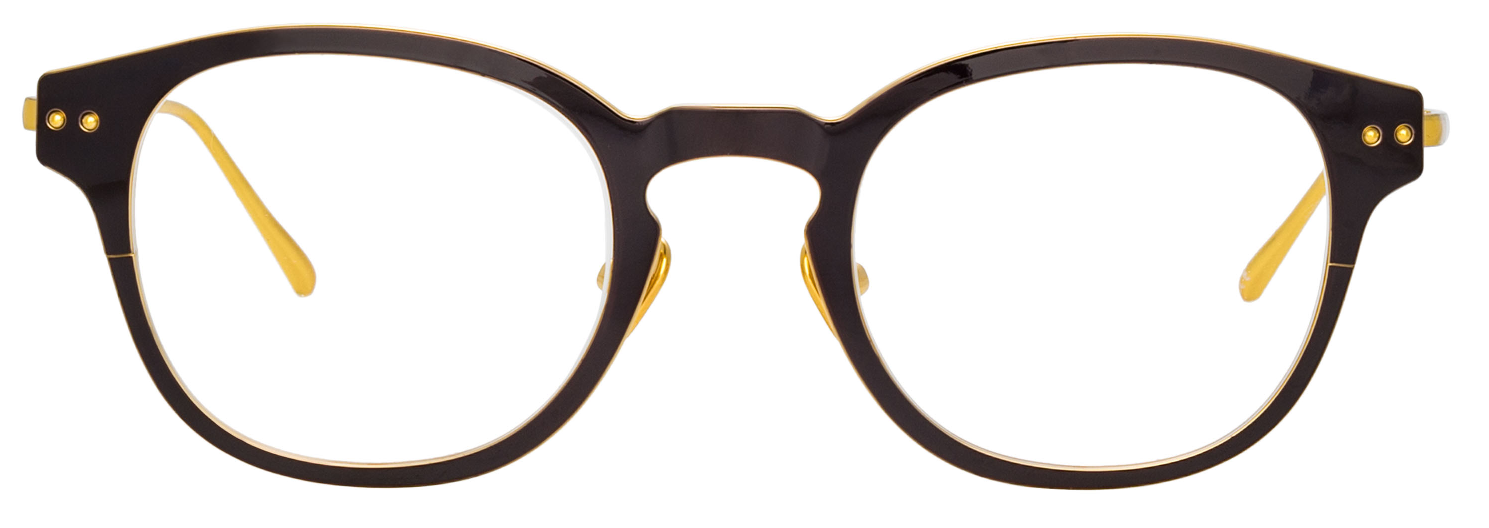 Color_LFL1018C1OPT - Allen Optical D-Frame in Black Yellow Gold