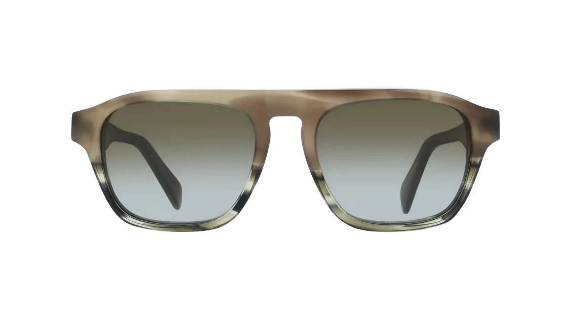 Color_317 - Khaki - Striped Green / Grey Gradient