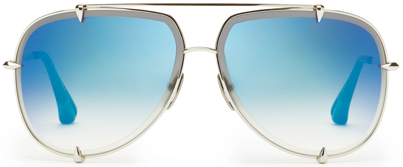 Color_23007-E-SLV-62 - Silver - Grey Gradient - Blue Mirror - Mirror