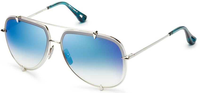 Color_23007-E-SLV-62 - Silver - Grey Gradient - Blue Mirror - Mirror