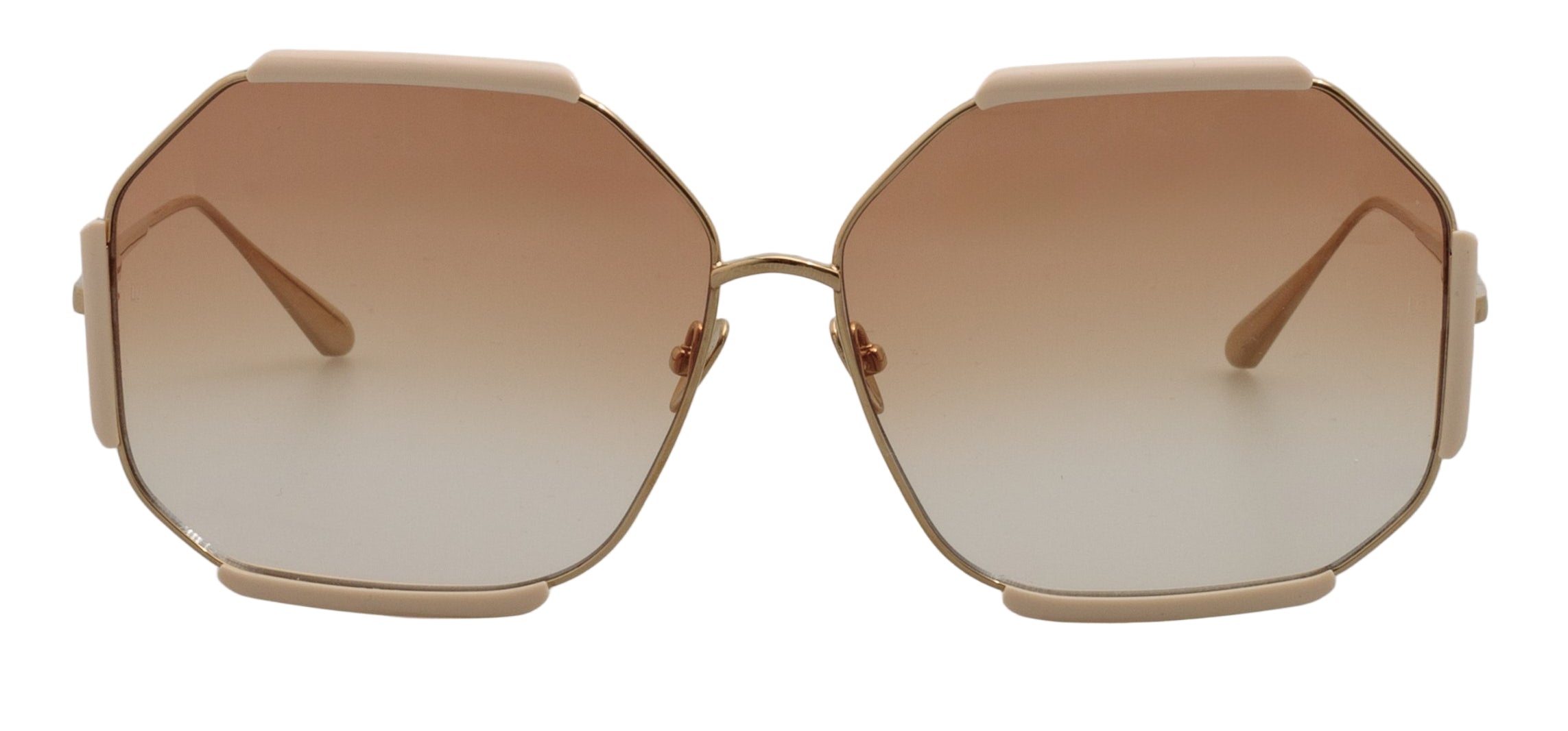 Color_LFL1308C3SUN - Margot Hexagon Sunglasses in Cream