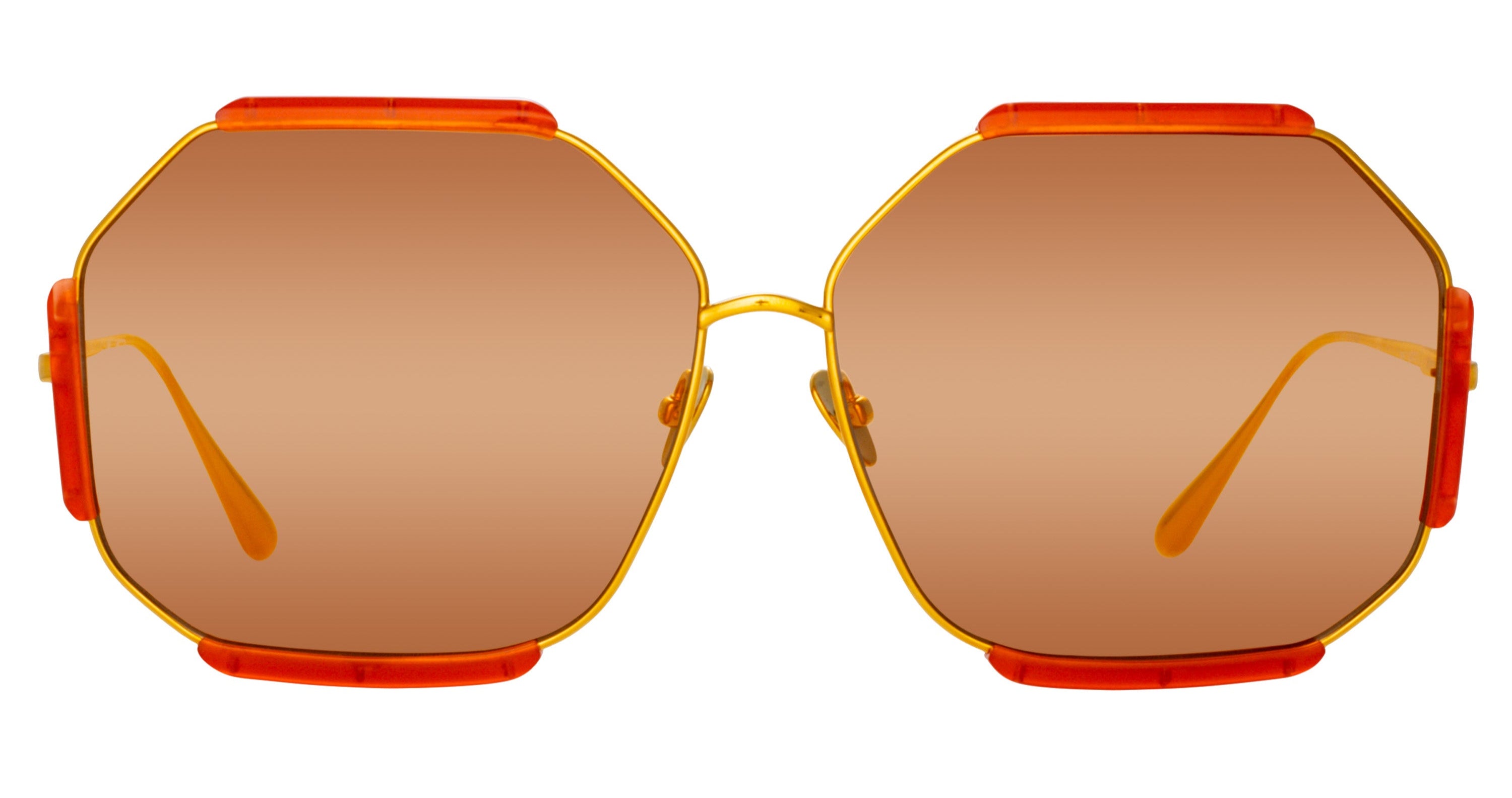 Color_LFL1308C6SUN - Margot Hexagon Sunglasses in Terracotta