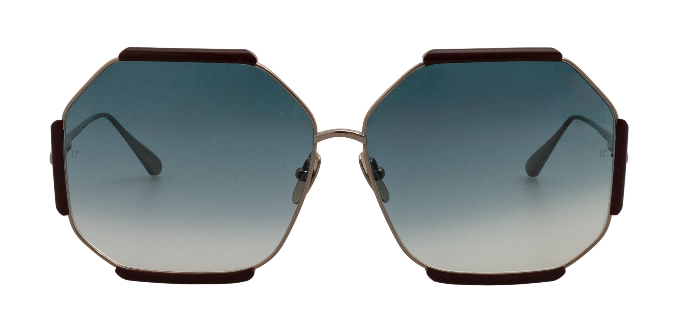 Color_LFL1308C7SUN - Margot Hexagon Sunglasses in Aqua