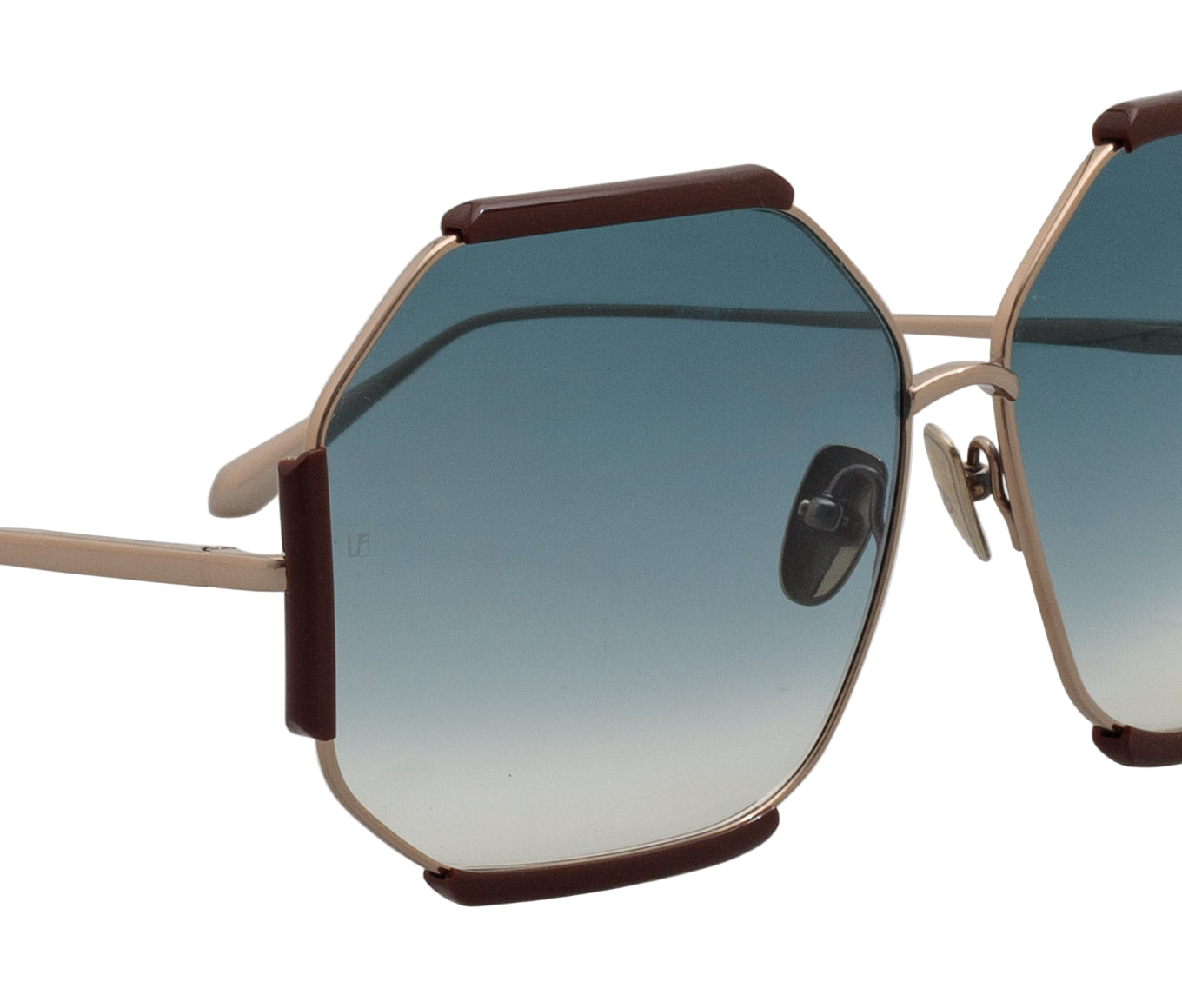Color_LFL1308C7SUN - Margot Hexagon Sunglasses in Aqua