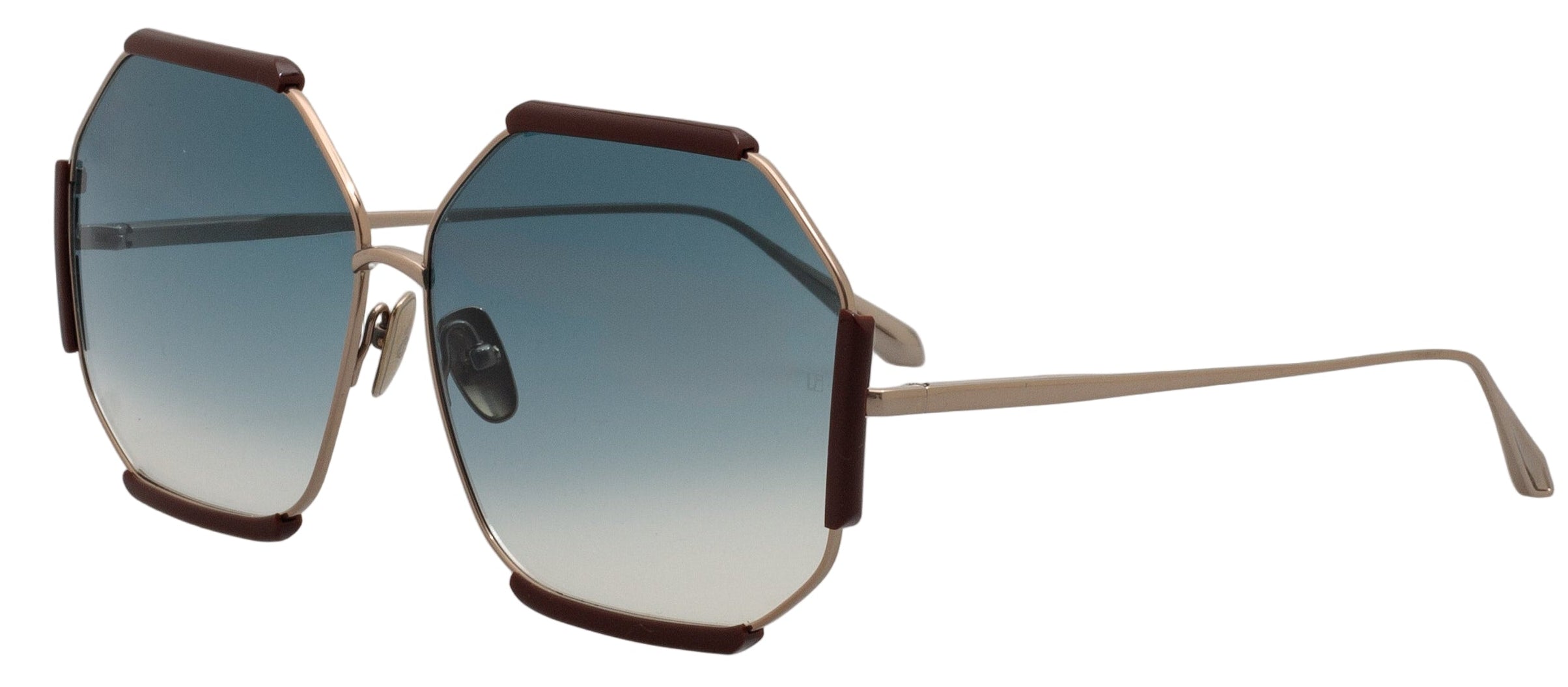 Color_LFL1308C7SUN - Margot Hexagon Sunglasses in Aqua