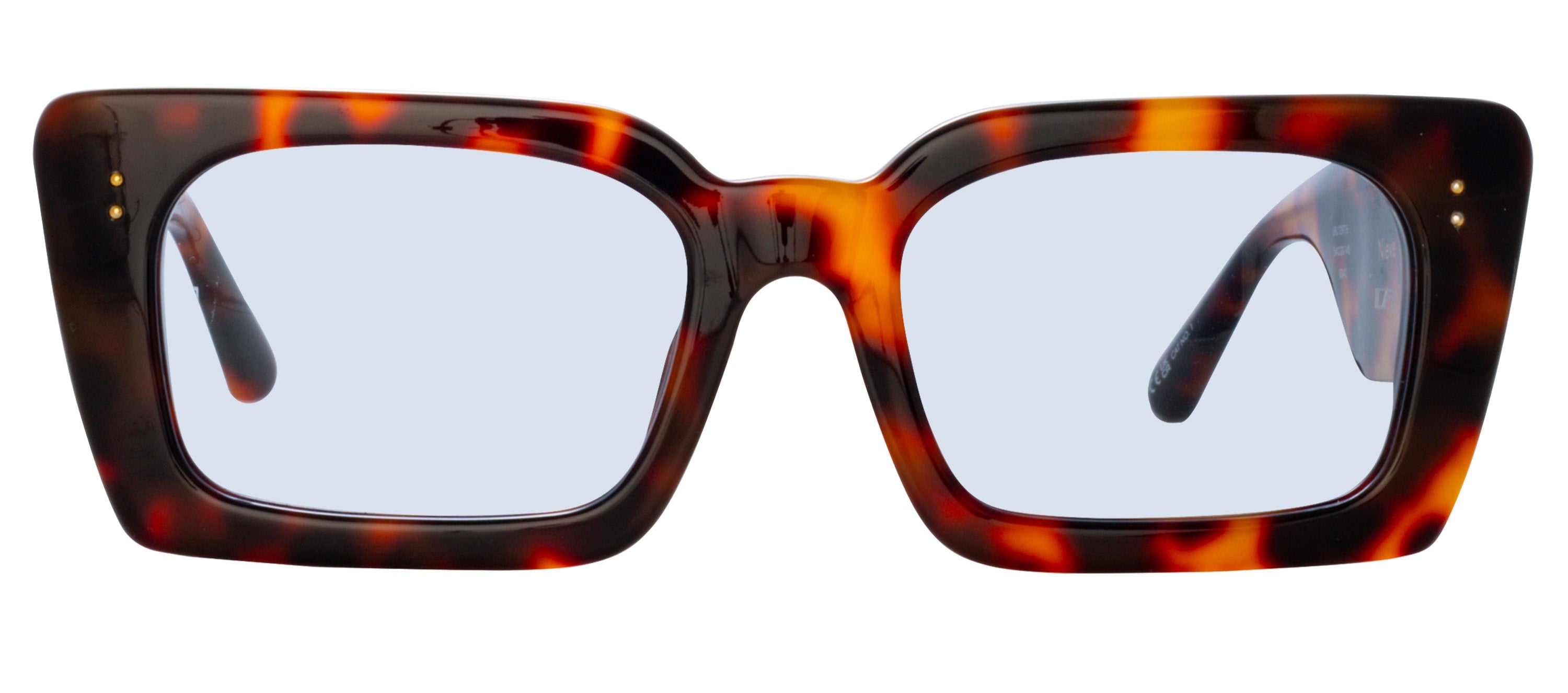 Color_LFL1297C6SUN - Nieve Rectangular Sunglasses in Tortoiseshell and Blue