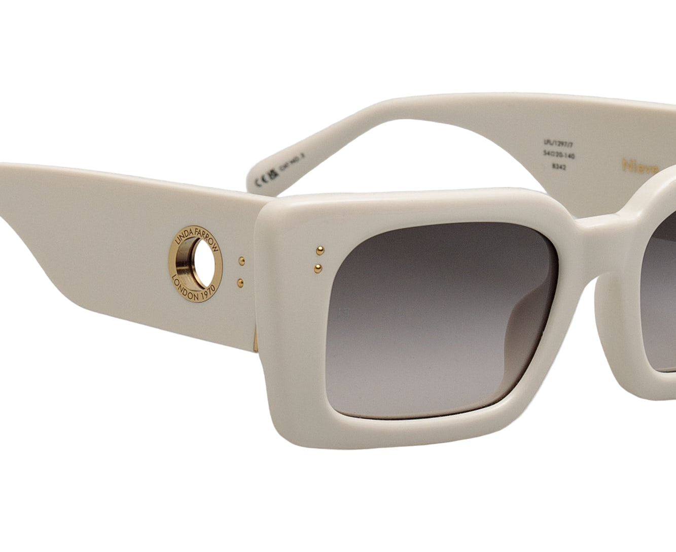 Color_LFL1297C7SUN - Nieve Rectangular Sunglasses in White