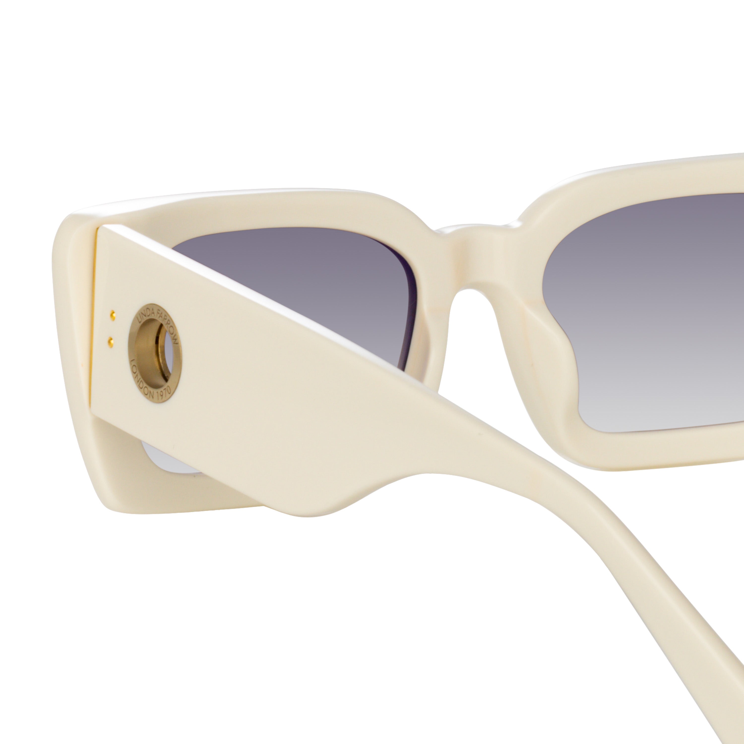 Color_LFL1297C7SUN - Nieve Rectangular Sunglasses in White