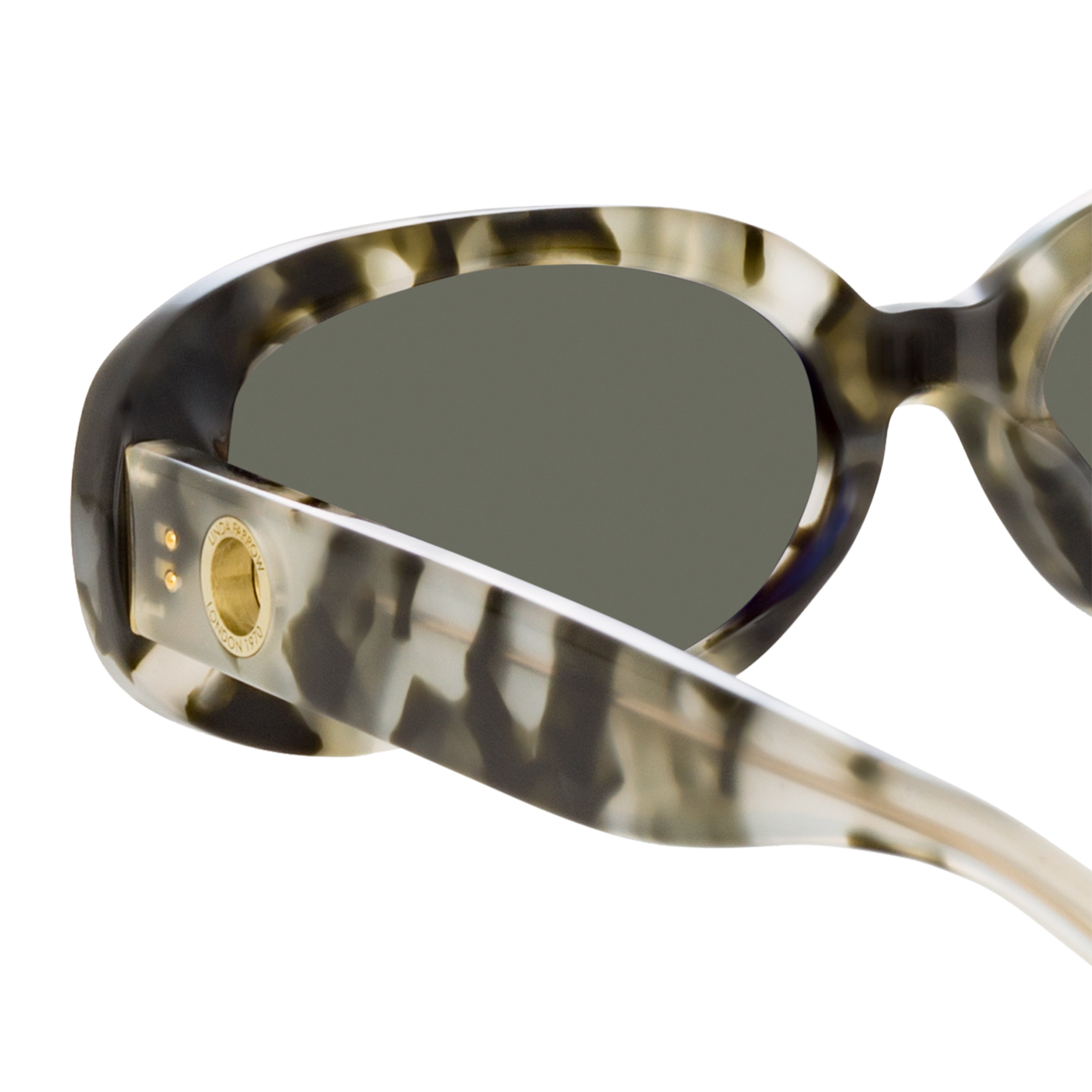 Color_LFL1252C6SUN - Cara Oval Sunglasses in Tortoise Shell - Grey