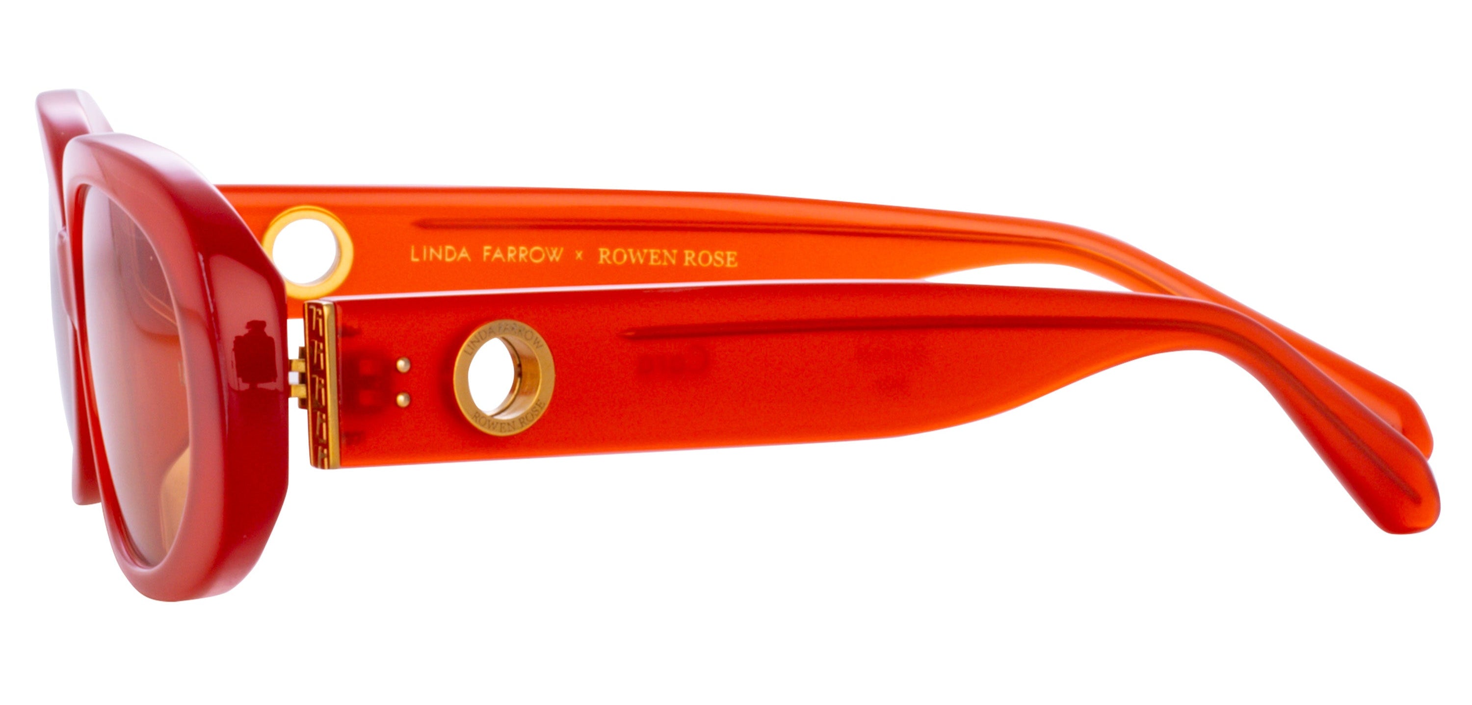 Color_FL1252C13SUN - Cara Oval Sunglasses in Red