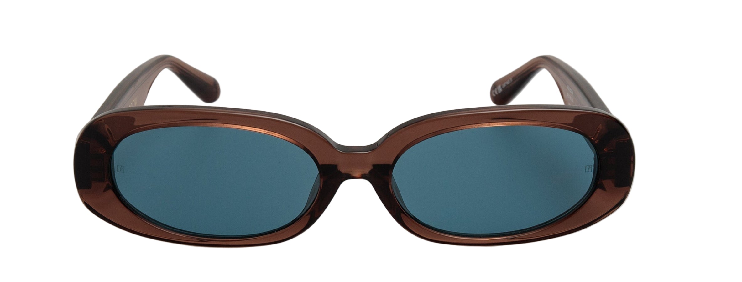 Color_LFL1252C14SUN - Cara Oval Sunglasses in Brown - Aqua
