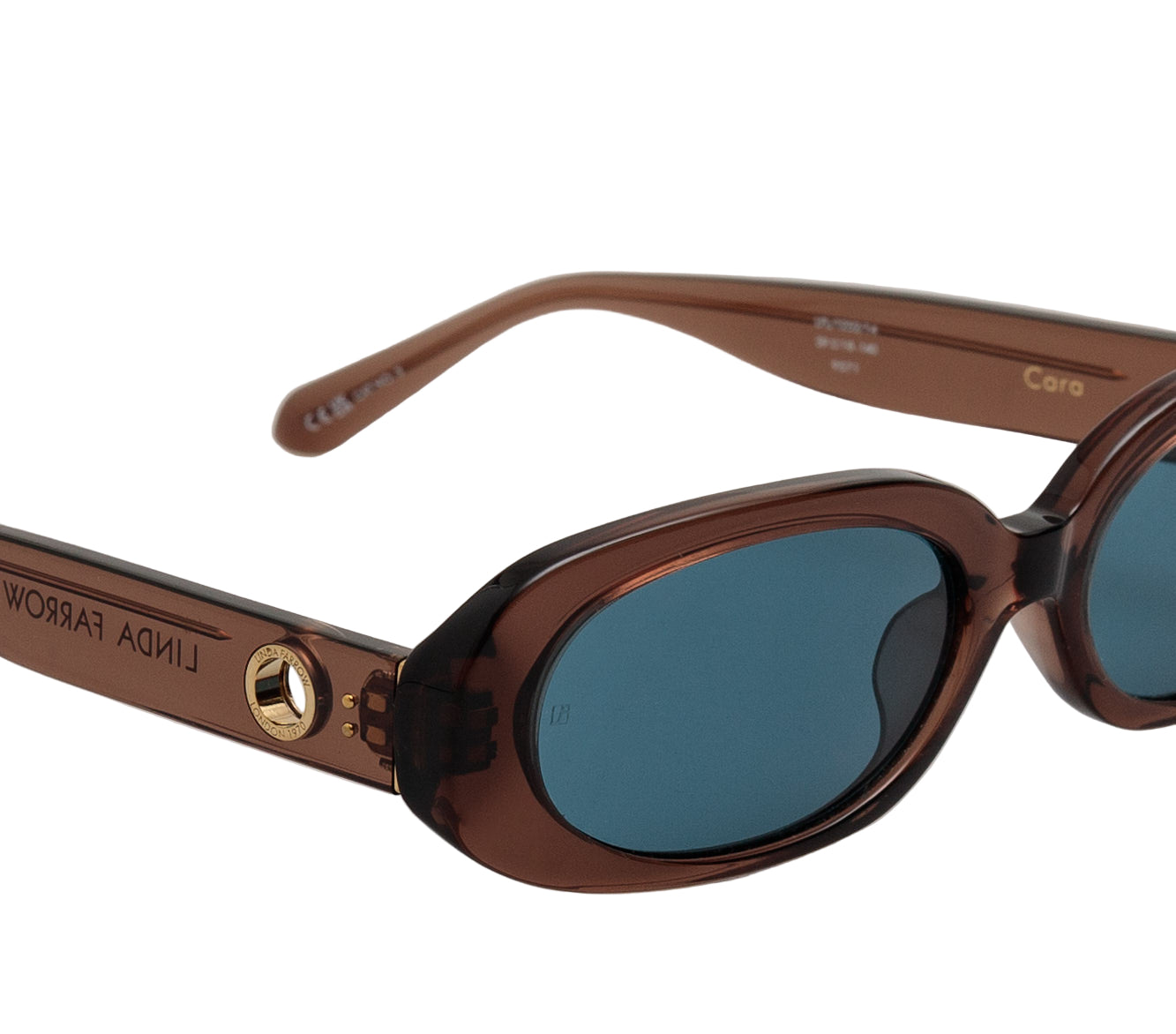 Color_LFL1252C14SUN - Cara Oval Sunglasses in Brown - Aqua