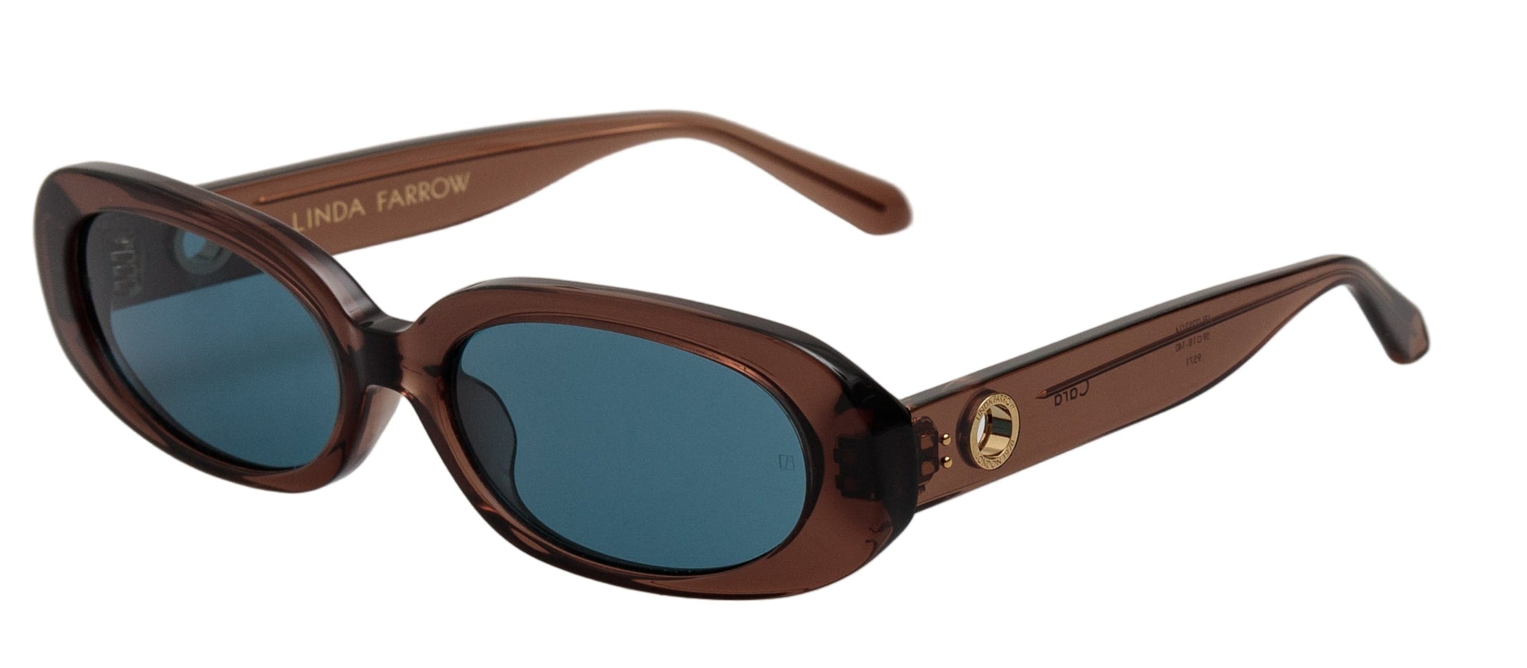 Color_LFL1252C14SUN - Cara Oval Sunglasses in Brown - Aqua