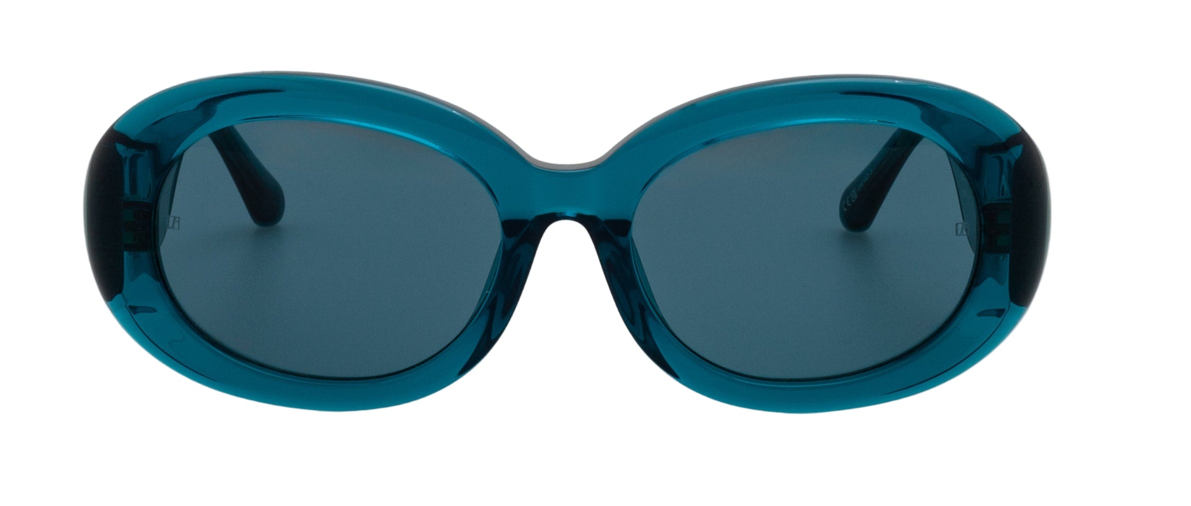 Color_LFL1462C5SUN - Lina Oval Frame Sunglasses in Blue and Aqua