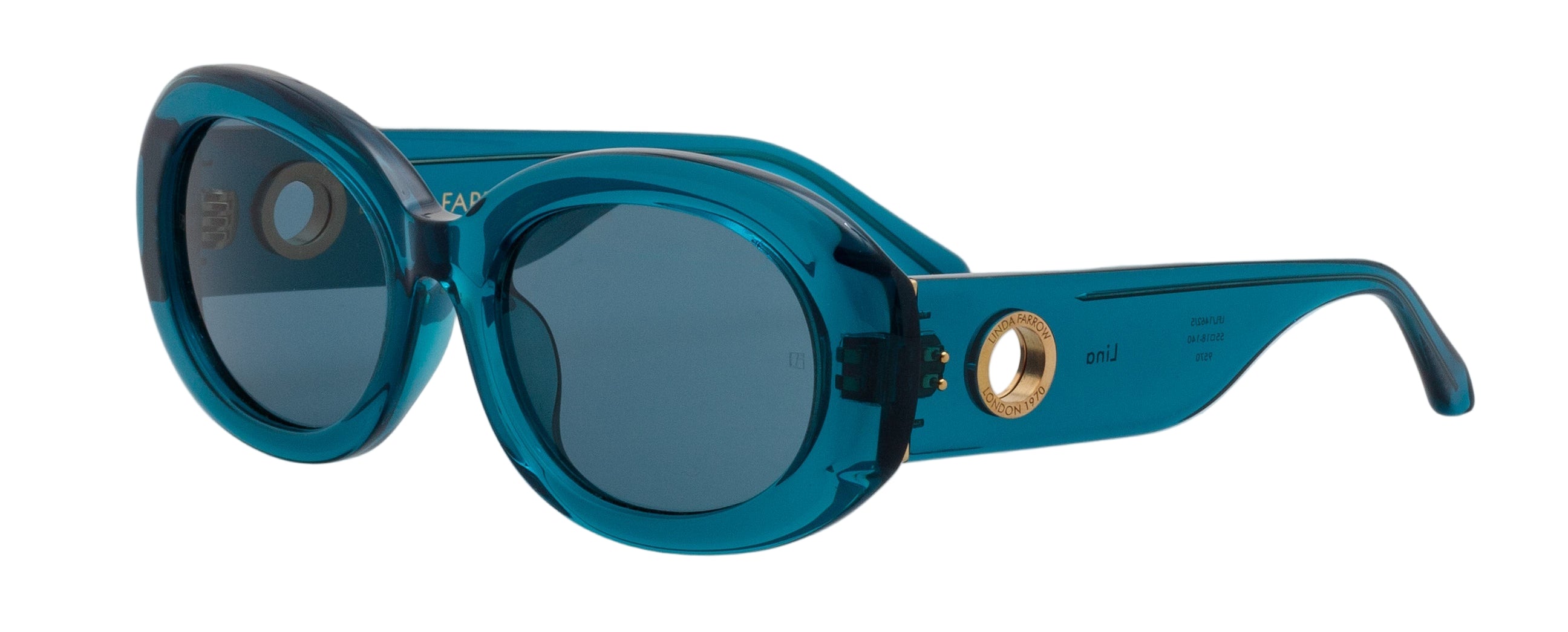 Color_LFL1462C5SUN - Lina Oval Frame Sunglasses in Blue and Aqua