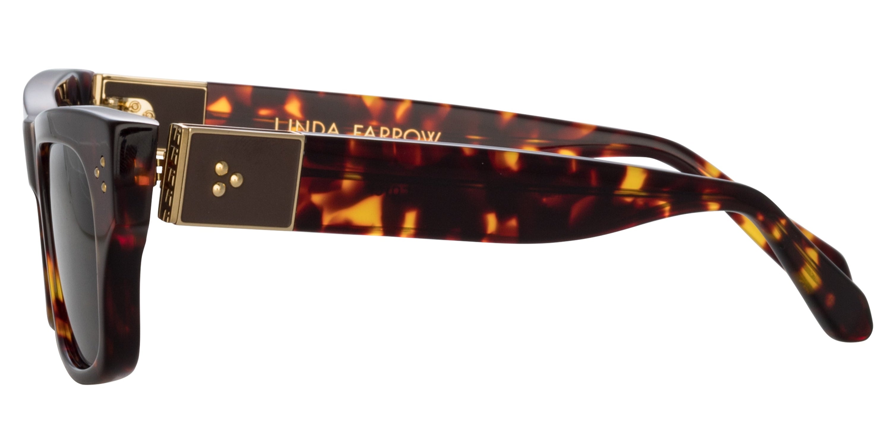 Color_LFL1448C2SUN - Falck Rectangular Sunglasses in Tortoiseshell