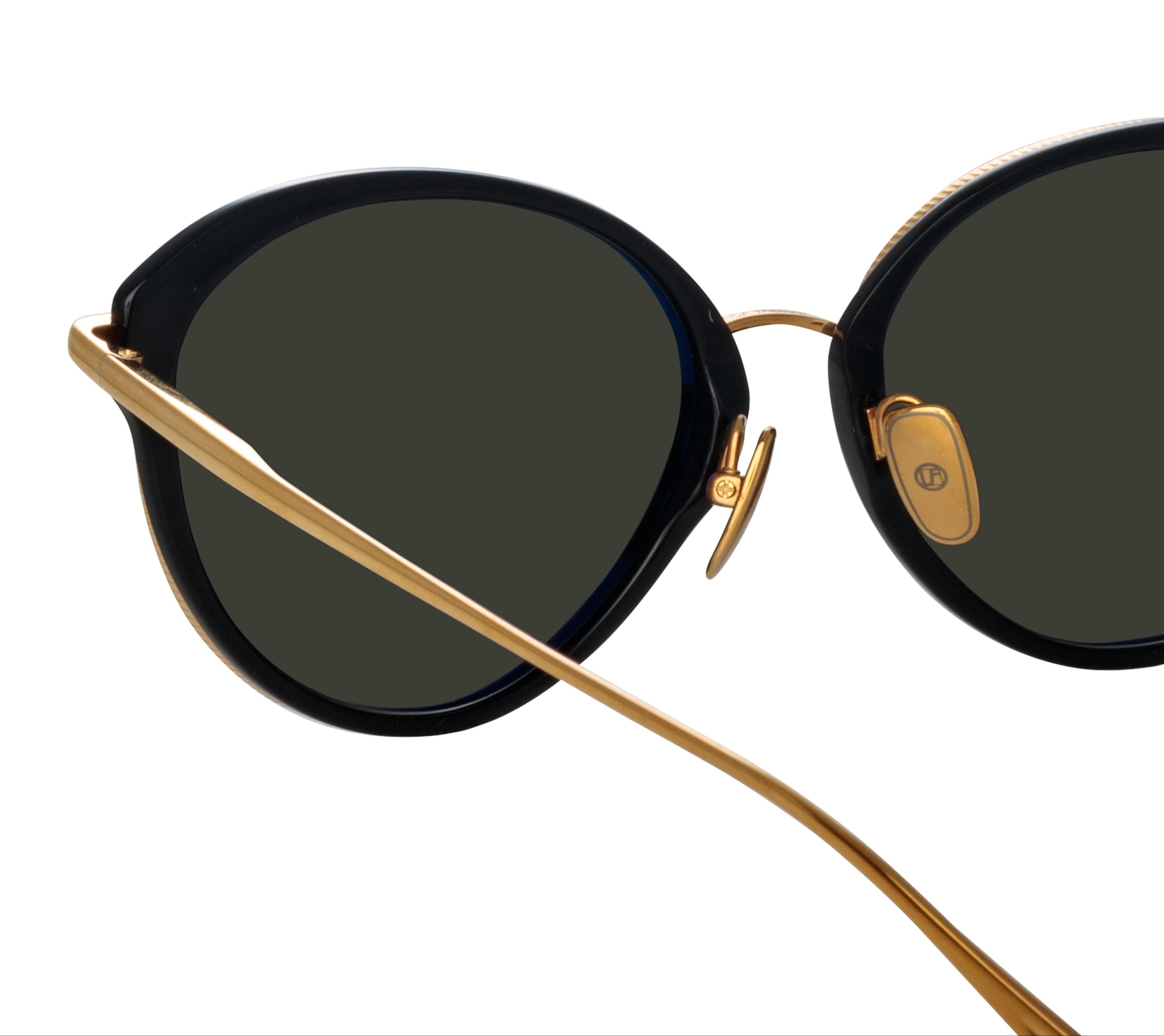 Color_LFL1445C1SUN - Song Cat Eye Sunglasses in Yellow Gold and Black