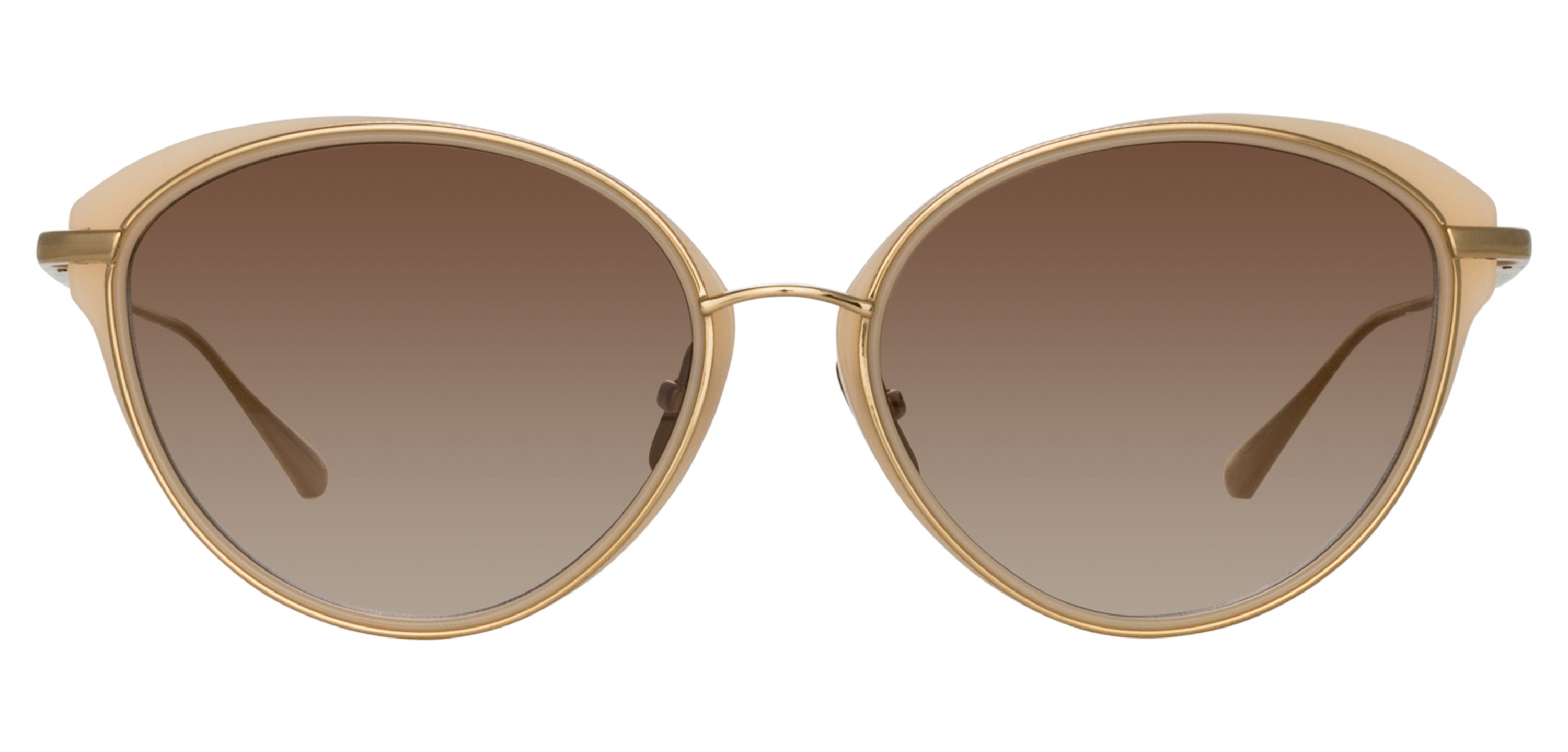 Color_LFL1445C3SUN - Song Cat Eye Sunglasses in Light Gold and Peach