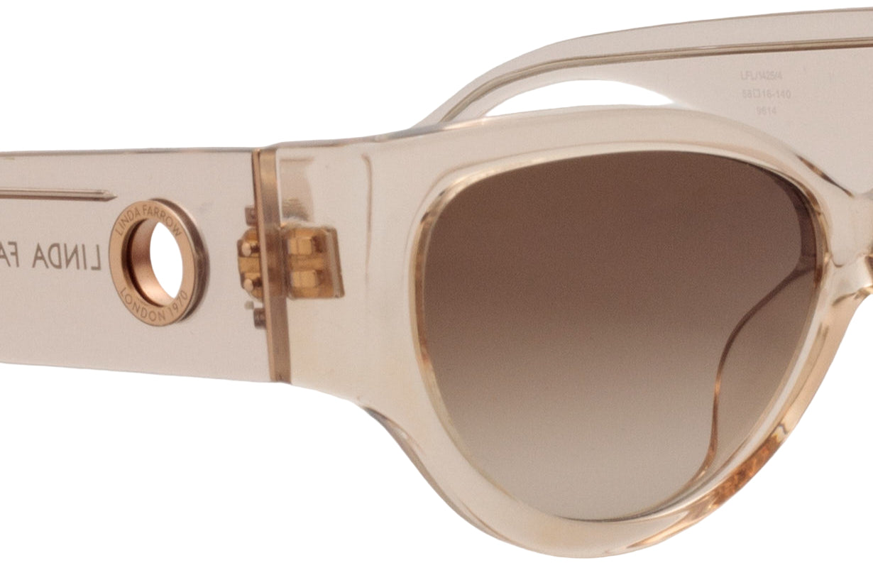 Color_LFL1425C4SUN - Connie Cat Eye Sunglasses in Rose Gold - Brown