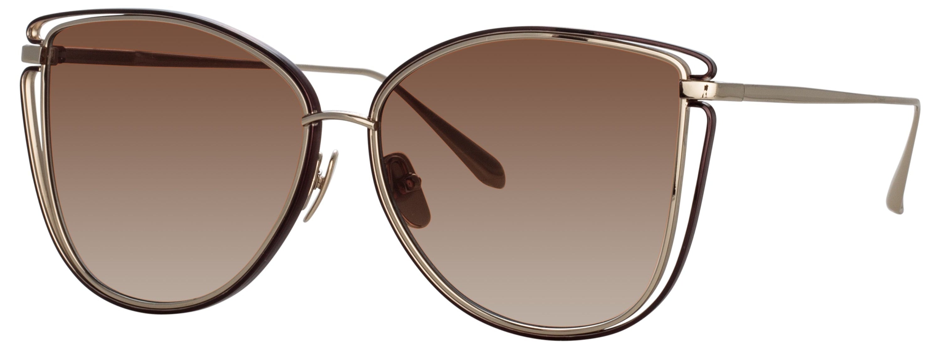 Color_LFL1422C2SUN - Dinah Cat Eye Sunglasses in Light Gold
