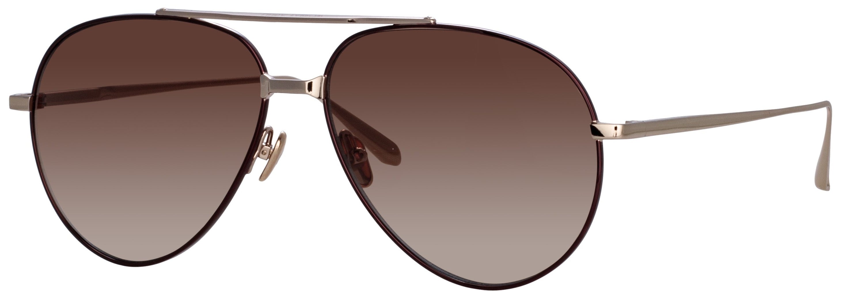 Color_LFL1421C2SUN - Marcelo Aviator Sunglasses in Light Gold / Brown