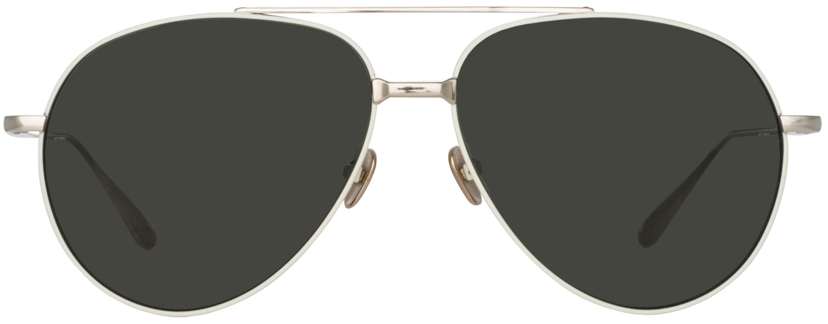 Color_LFL1421C6SUN - Marcelo Aviator Sunglasses in White Gold / Silver