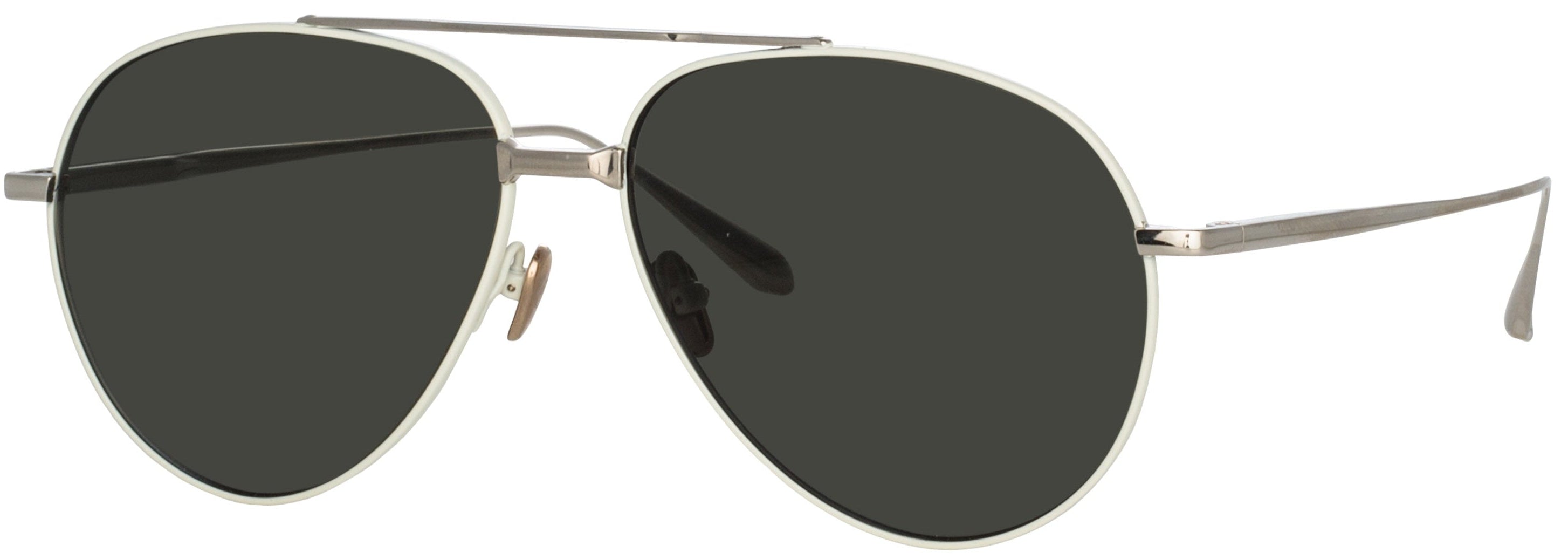 Color_LFL1421C6SUN - Marcelo Aviator Sunglasses in White Gold / Silver