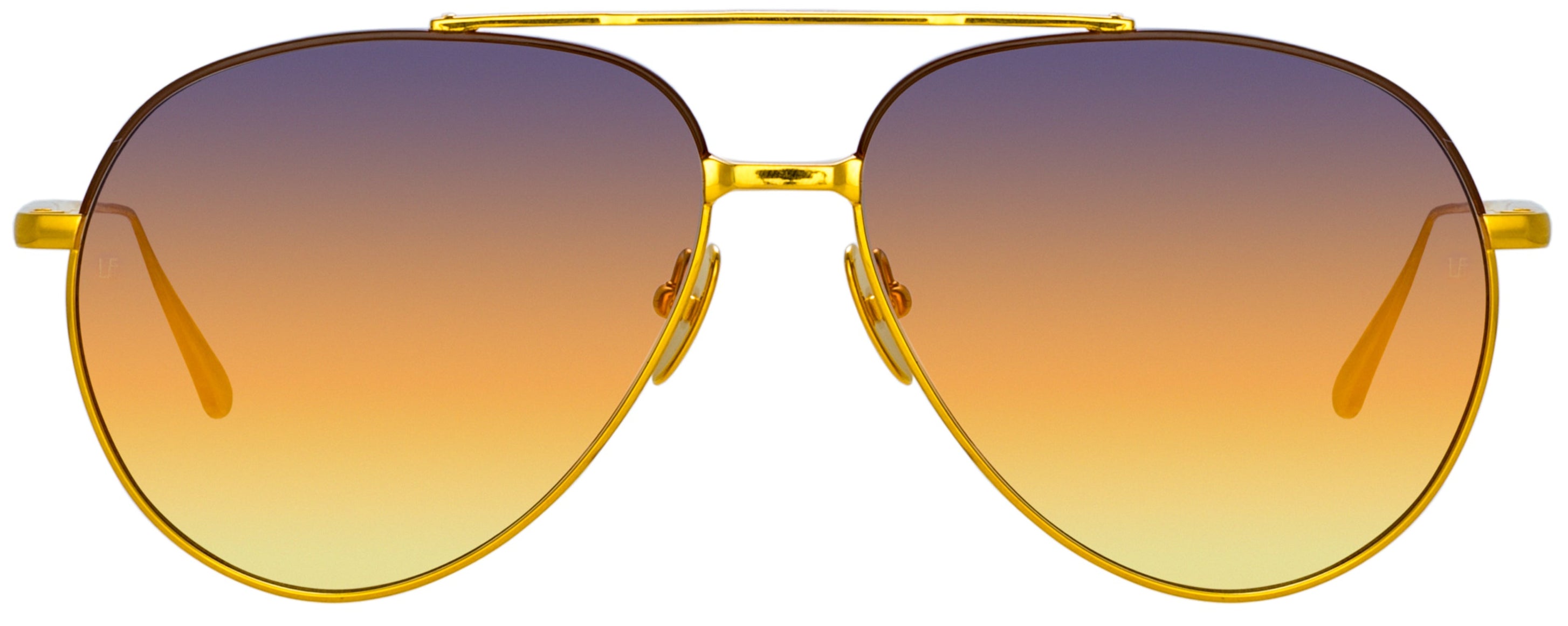Color_LFL1421C7SUN - Marcelo Aviator Sunglasses in Yellow Gold / Sunset