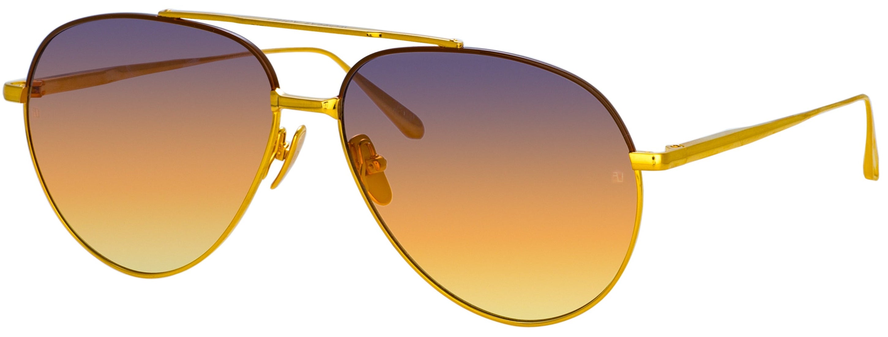 Color_LFL1421C7SUN - Marcelo Aviator Sunglasses in Yellow Gold / Sunset