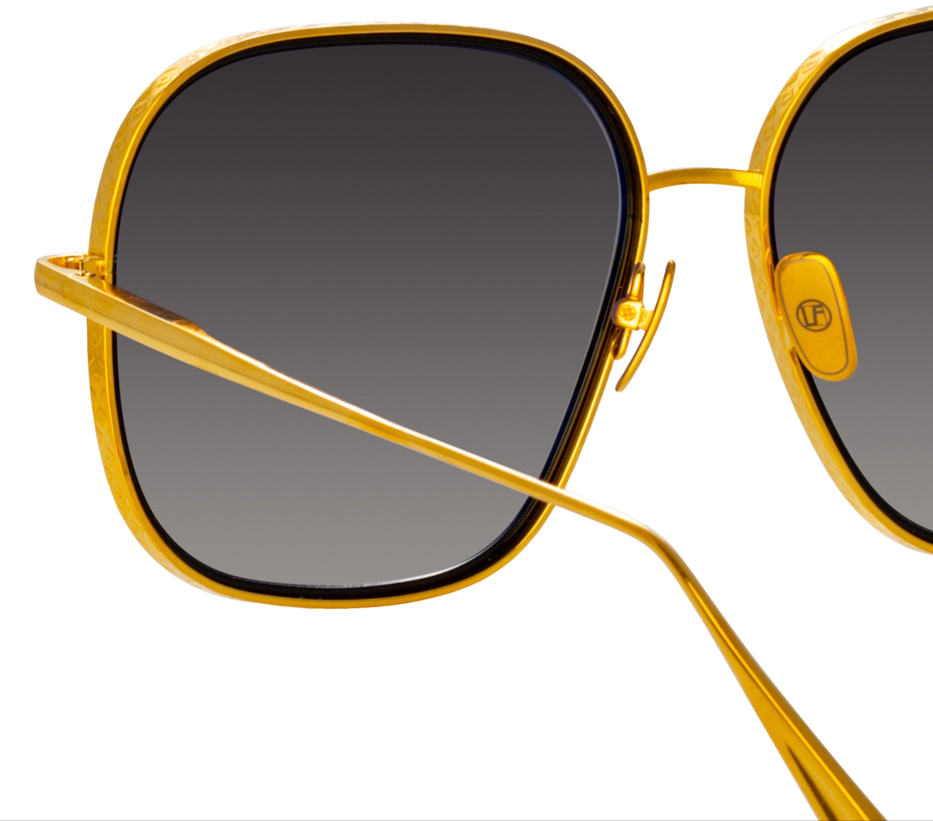 Color_LFL1394C2SUN - Juliana Oversized Sunglasses in Yellow Gold / Grey