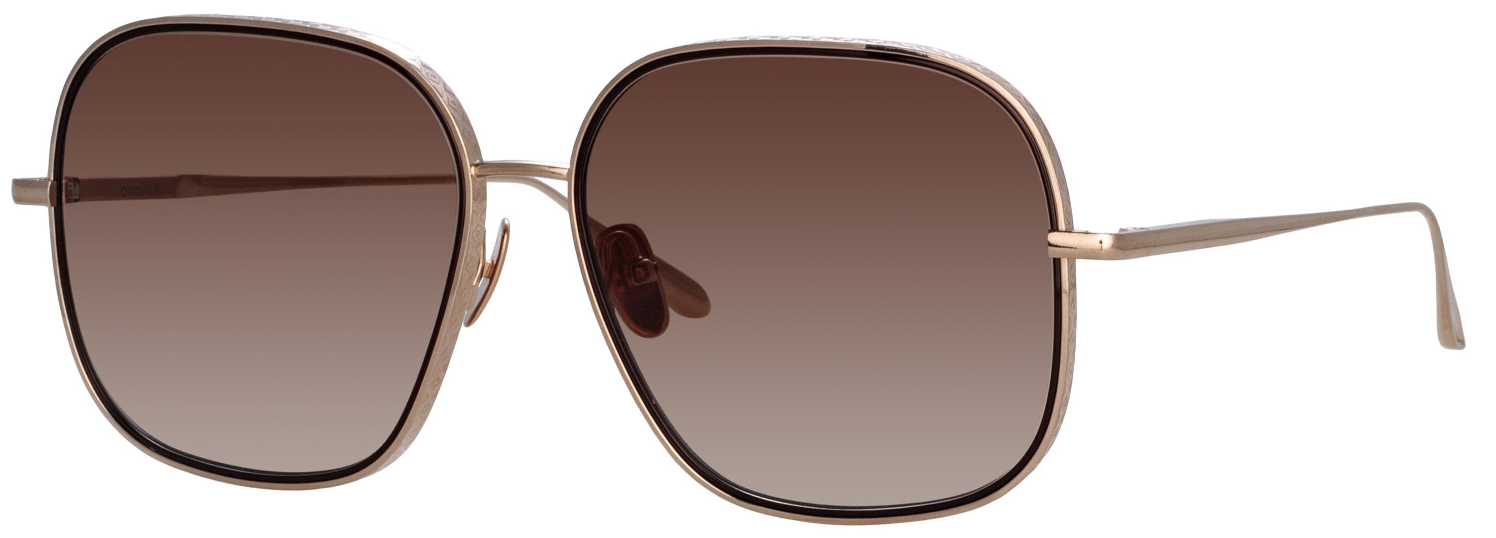 Color_LFL1394C3SUN - Juliana Oversized Sunglasses in Light Gold / Brown